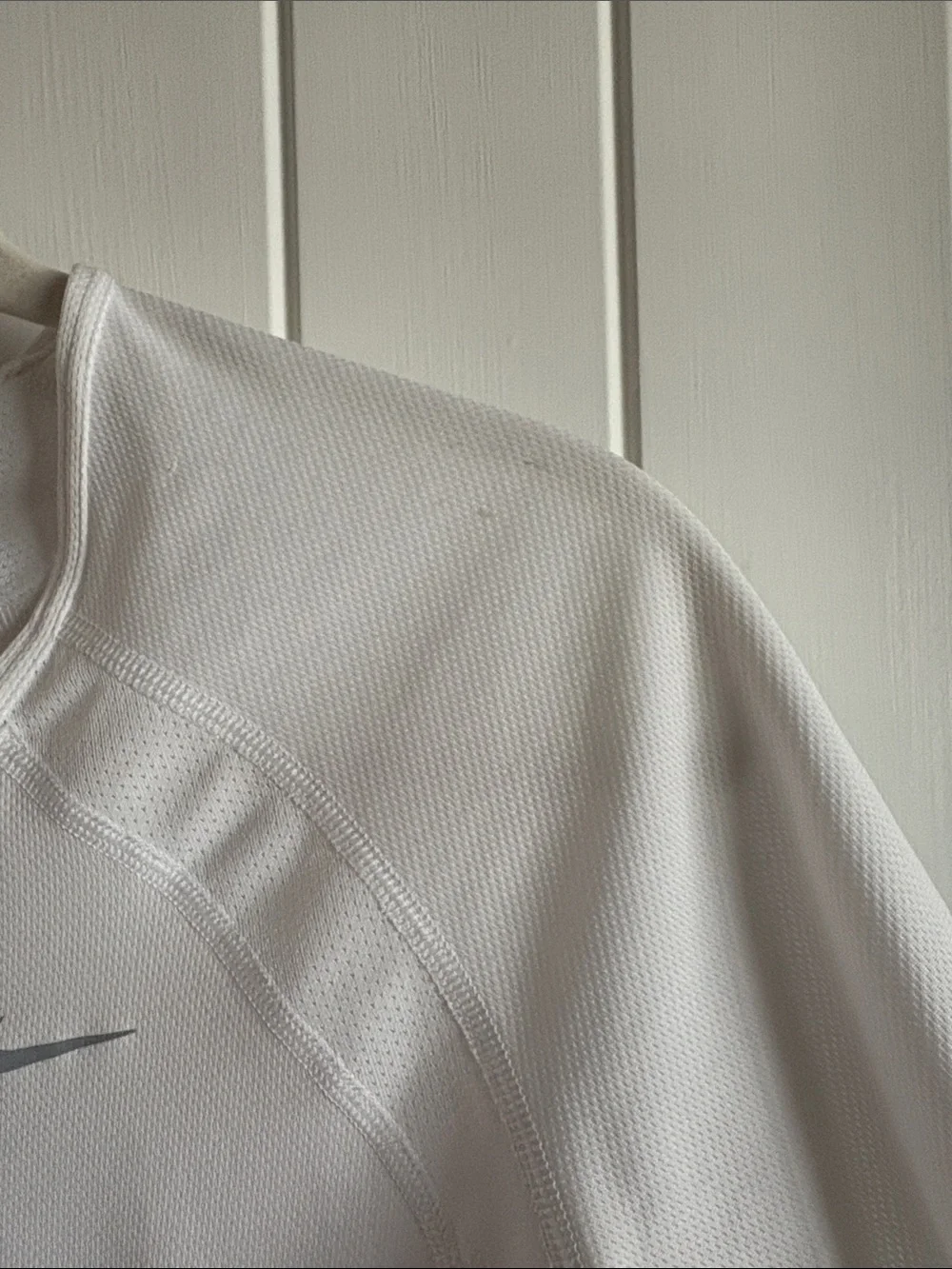 Nike Women’s White Dri-FIT Short-Sleeve Training Top